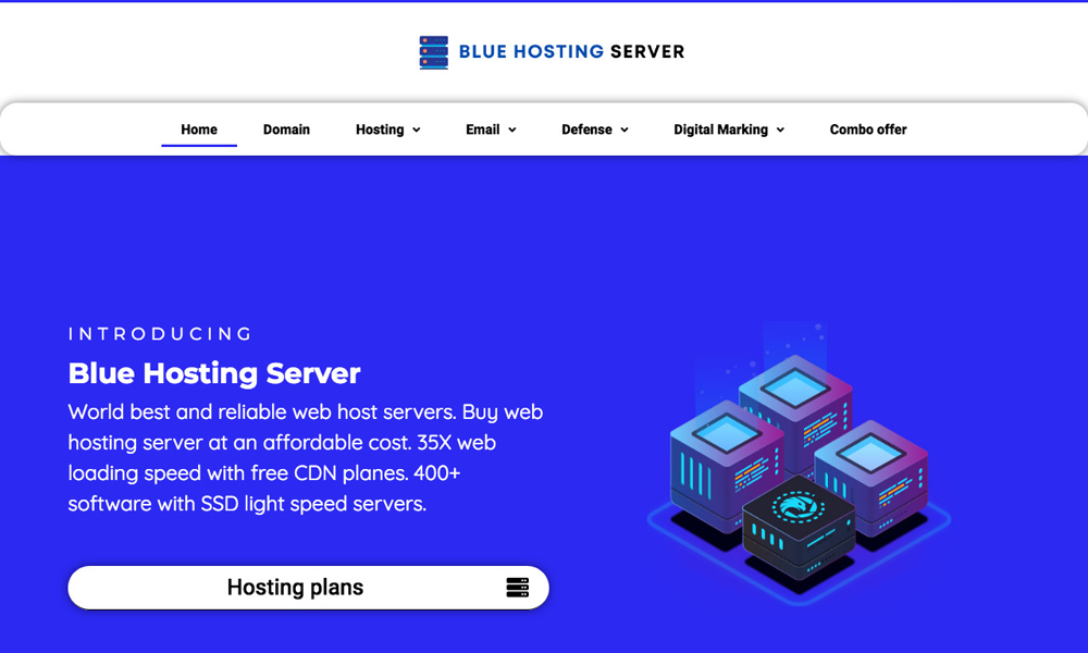 Blue Hosting Server
