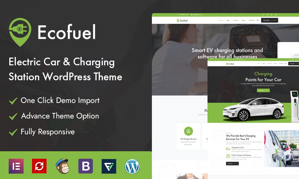Ecofuel - Electric Car & Charging Station WordPress Theme
