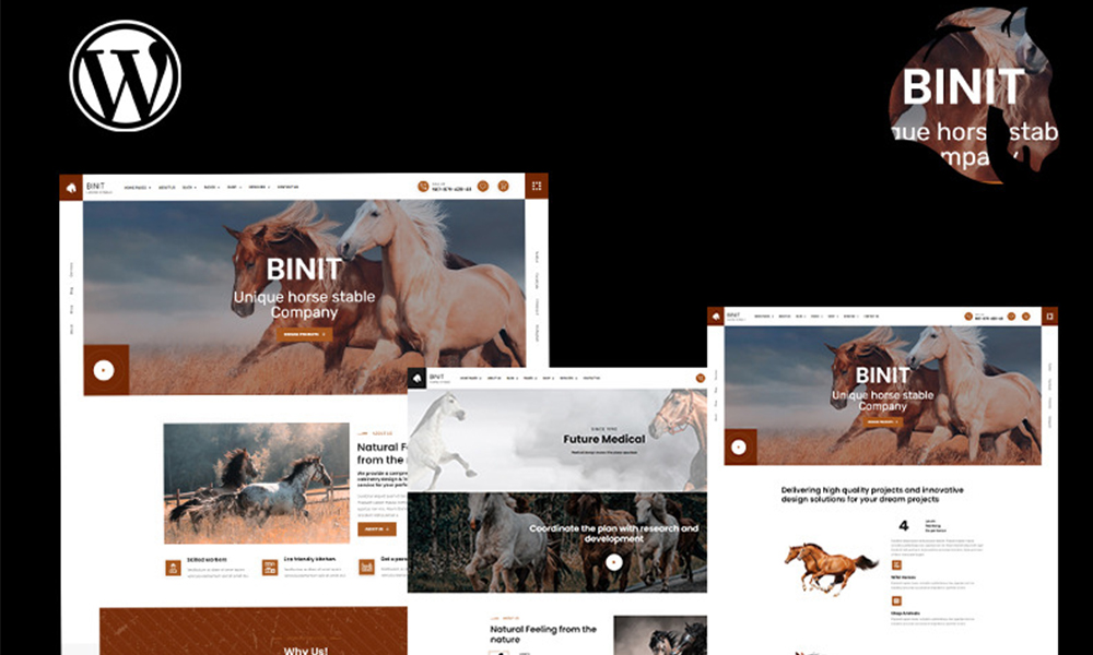 Binit Equestrian Horse Riding School WordPress Theme