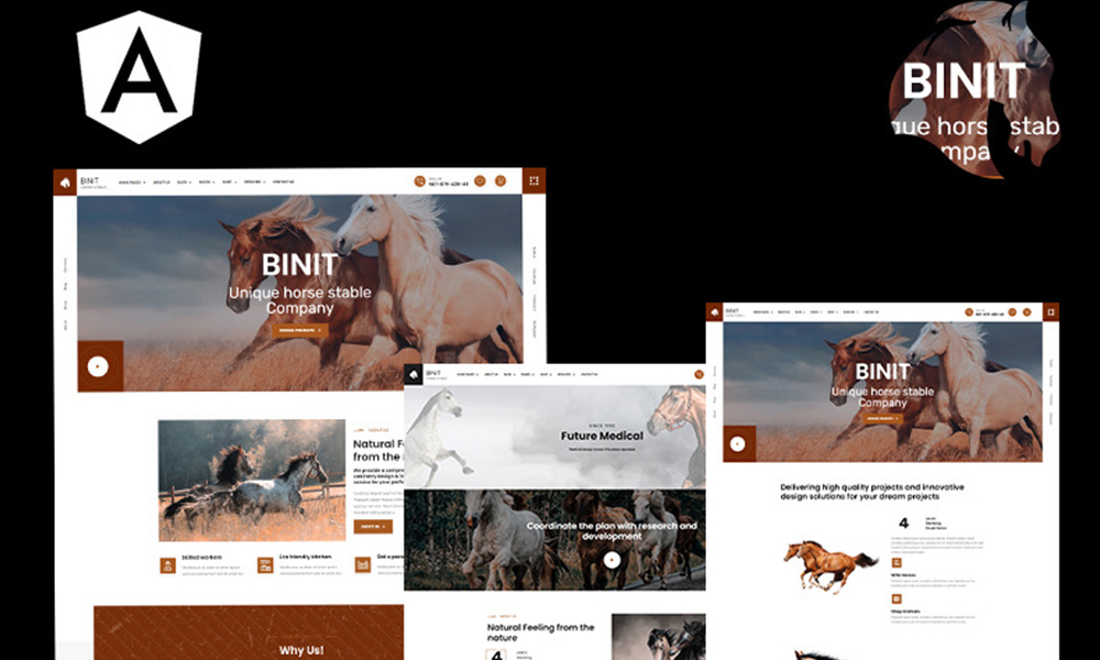 Binit Horses and Stables Angular Website Template