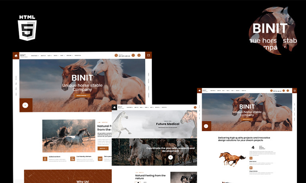 Binit Horses and Stables HTML5 Template