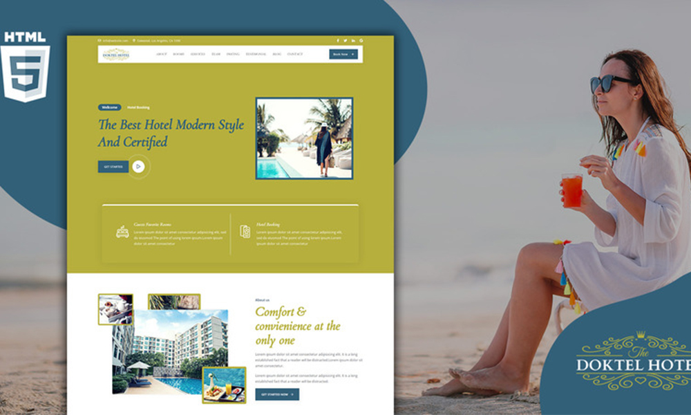 Doktel Hotel And House Rental Landing Page Template
