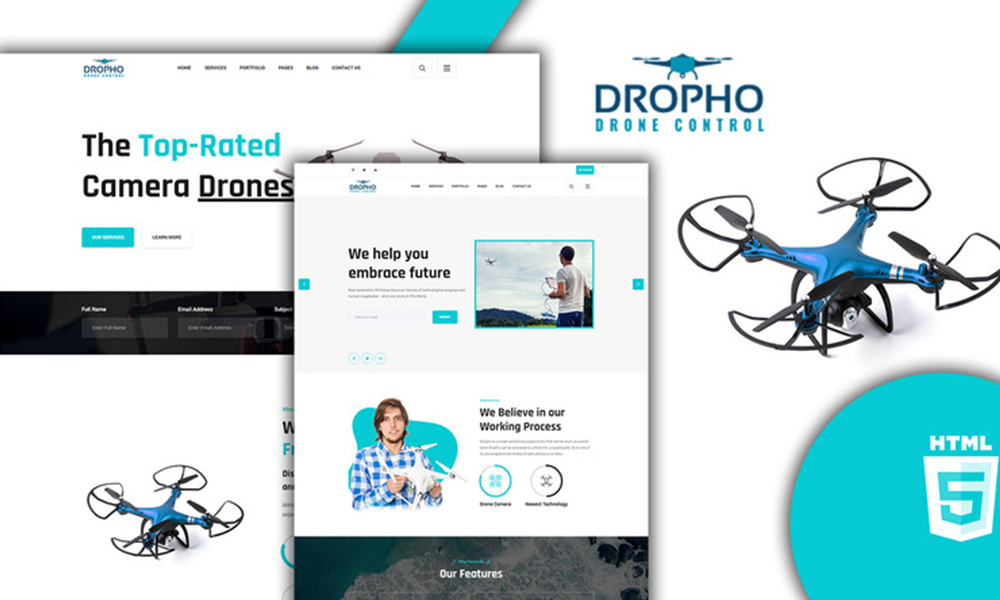 Dropho - Drone Camera HTML5 Template