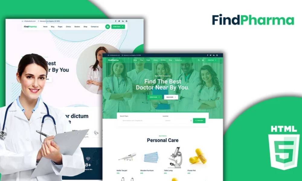 Find-pharma Pharmacy and Medical Store HTML5 Website Template
