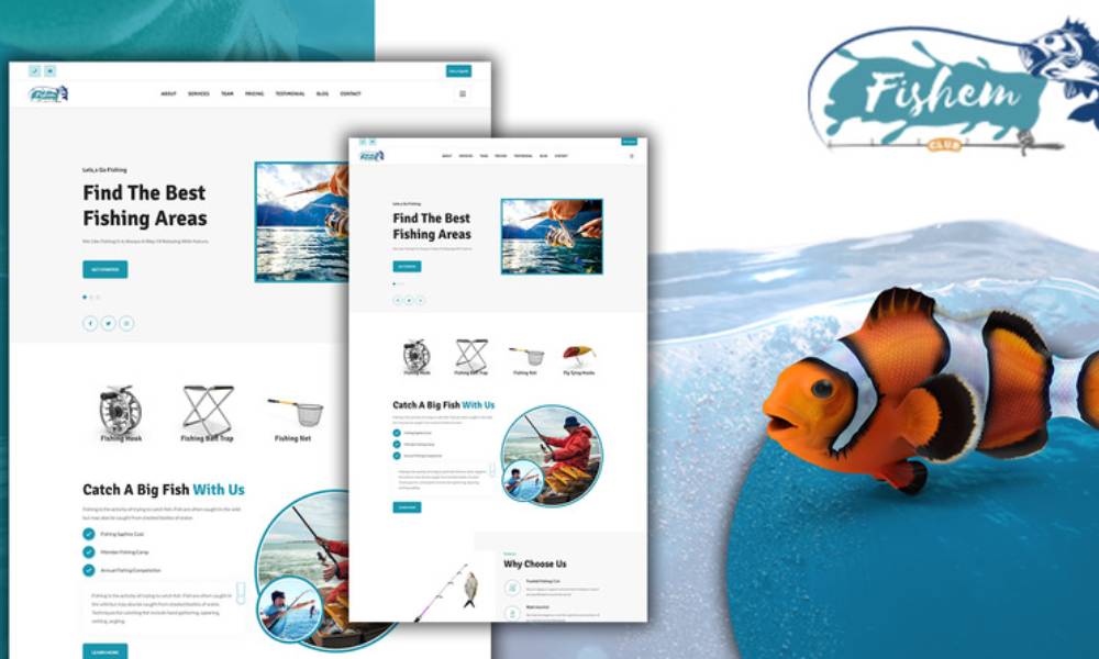 Fishem - Fishing HTML5 Landing Page Template