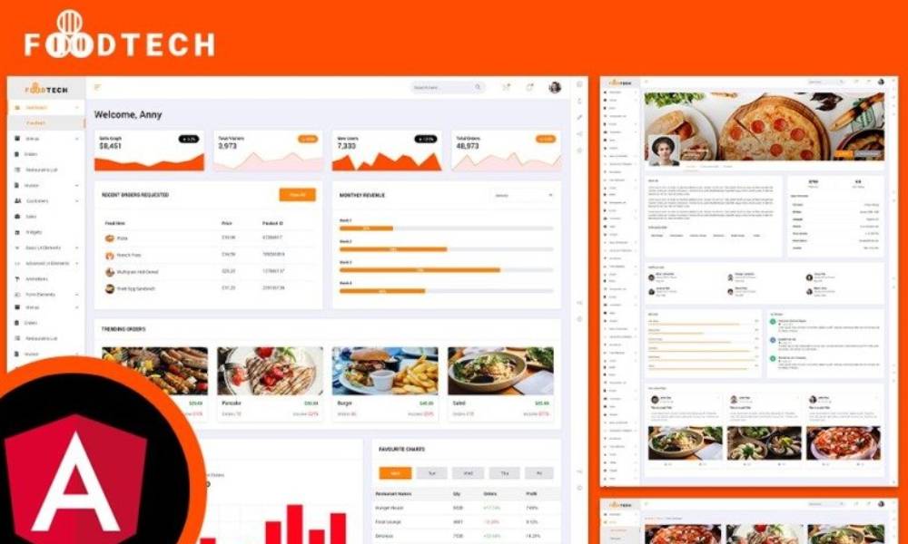 Foodtech Restaurant & Food Delivery Angular JS Admin Dashboard