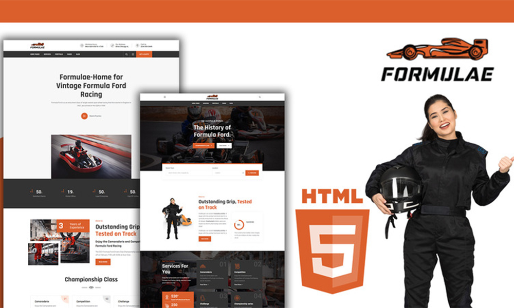 Formulae carting And Racing HTML5 Website Template