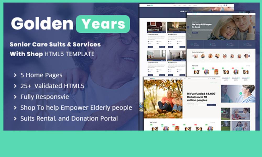 Golden Years - Senior Suits & Services Website Template
