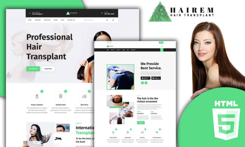 Hairem - Hair Tranplant Service HTML5 Template