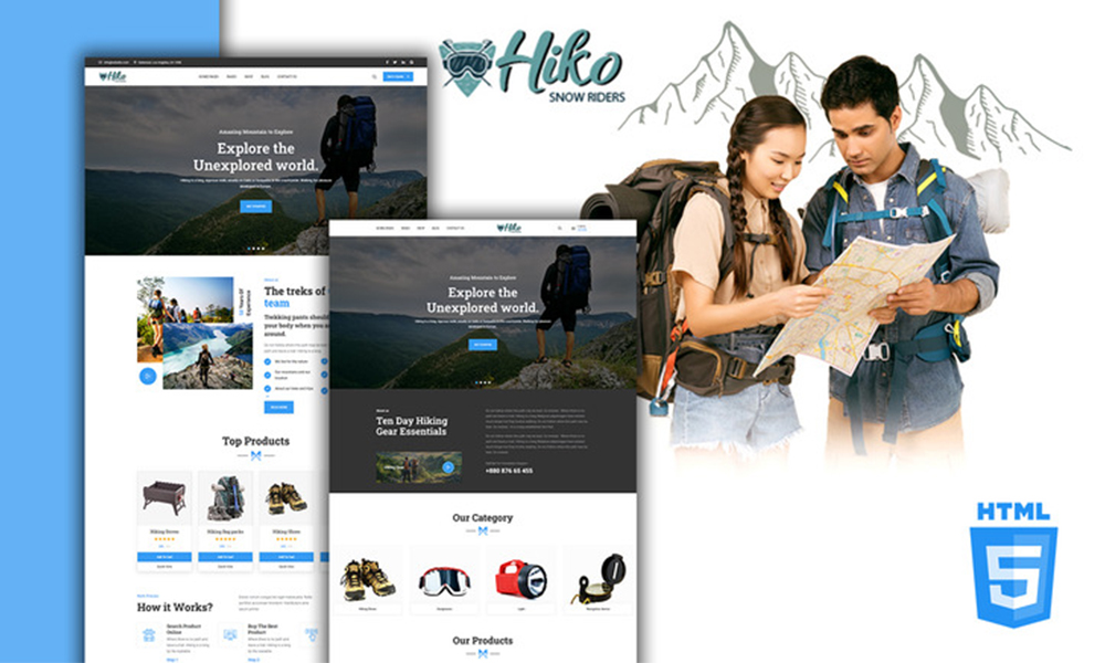 Hiko Trekking and Hiking HTML5 Website Template