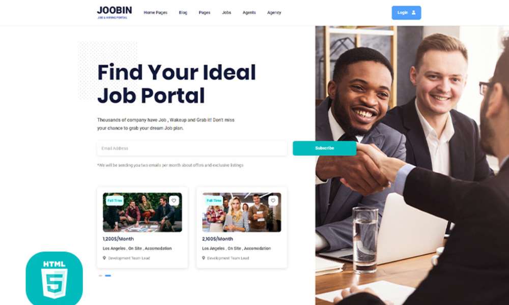 Jooben | Job Board Portal Website Template