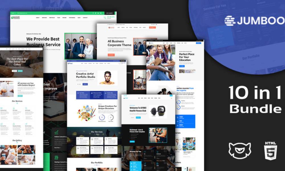 Jumboo Multipurpose Responsive Landing Pages Bundle