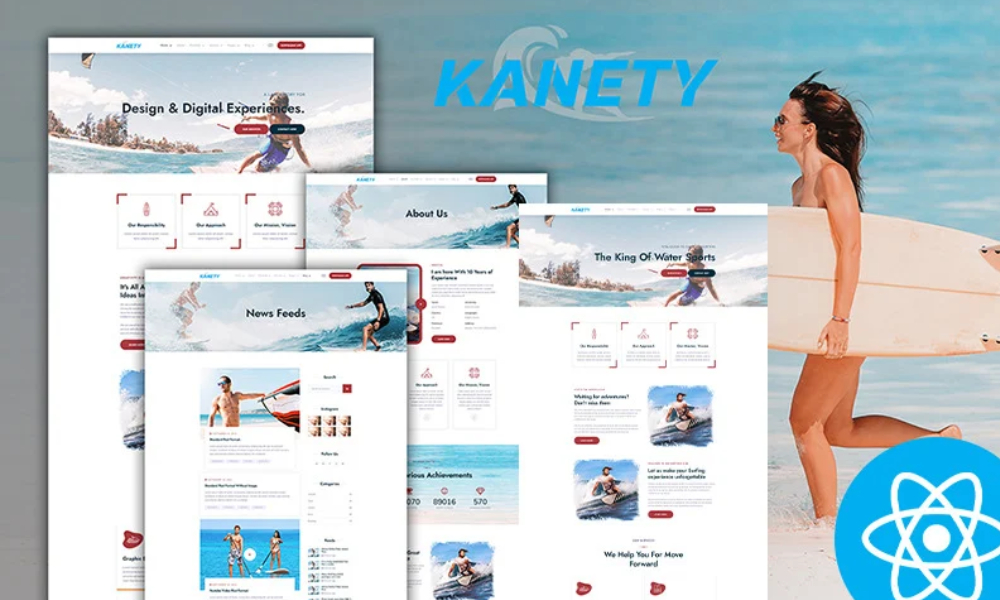 Kanety Multipurpose Water Sports React Js Website Template