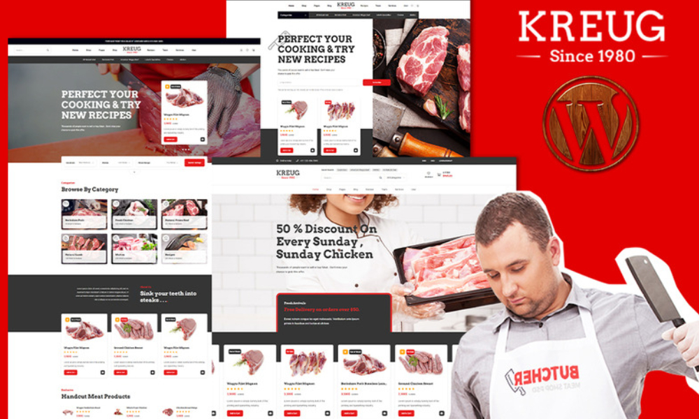 Kreug Meat And Poultry Store WooCommerce Theme