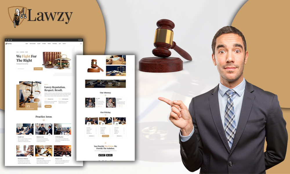 Lawzy Lawyers and Law Firm Landing Page HTML5 Template