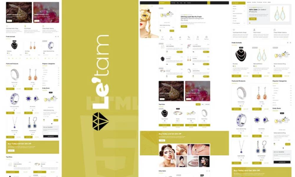 Le'tam | Jewelry Shop HTML5 Website Template