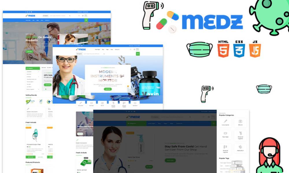 Medz - Medical Equipment & Accesories HTML Website Template