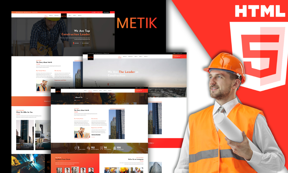 Metik | Construction HTML5 Website Template