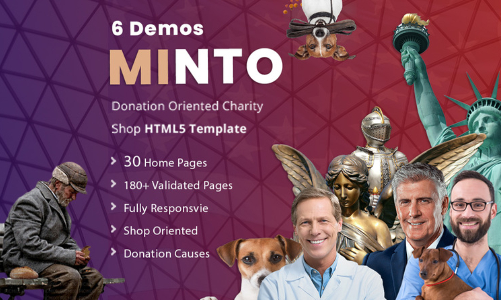 Minto Bundle Nonprofit Multipurpose Shop Oriented HTML5 Template