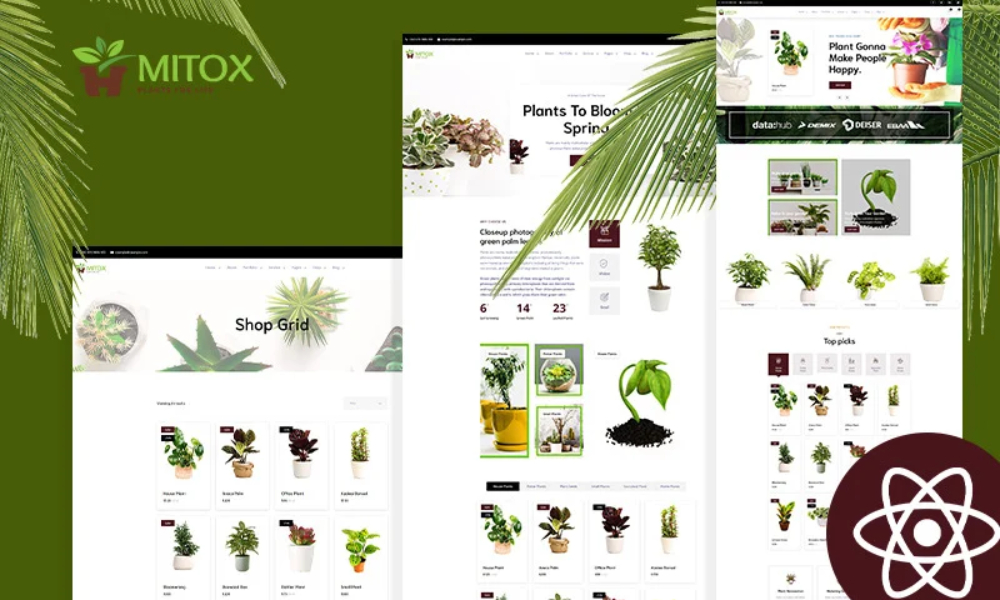 Mitox Gardening & Houseplants React Js Website Template