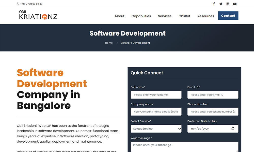 Obii KriationZ  - Best Application Development Company in Bangalore