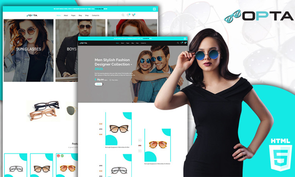 Opta Multipurpose Eye Glasses Shop Website template