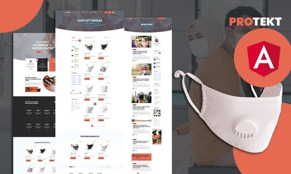 Protekt Mask shop Angular Website Template