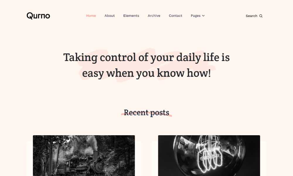 Qurno - Minimal Blog HTML Template