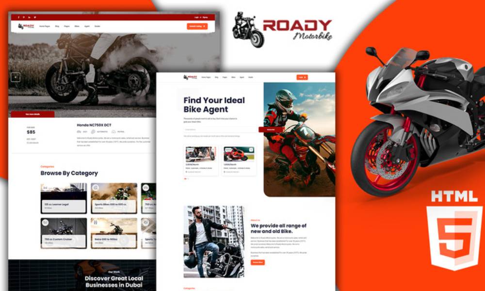 Roady - Motorbike Rent HTML5 Template