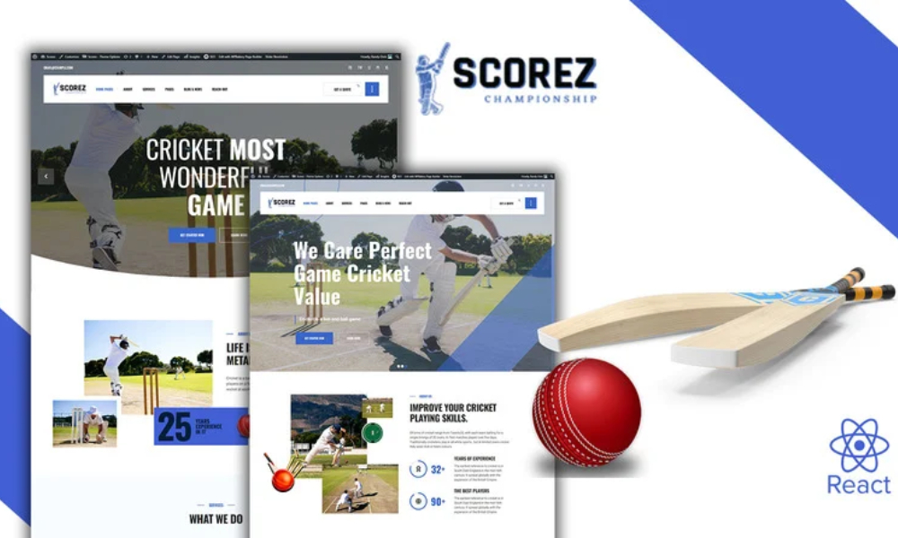 Scorez Ball Sports React Js Website Template