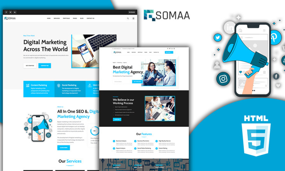 Somaa Easy Startup HTML5 Website Template