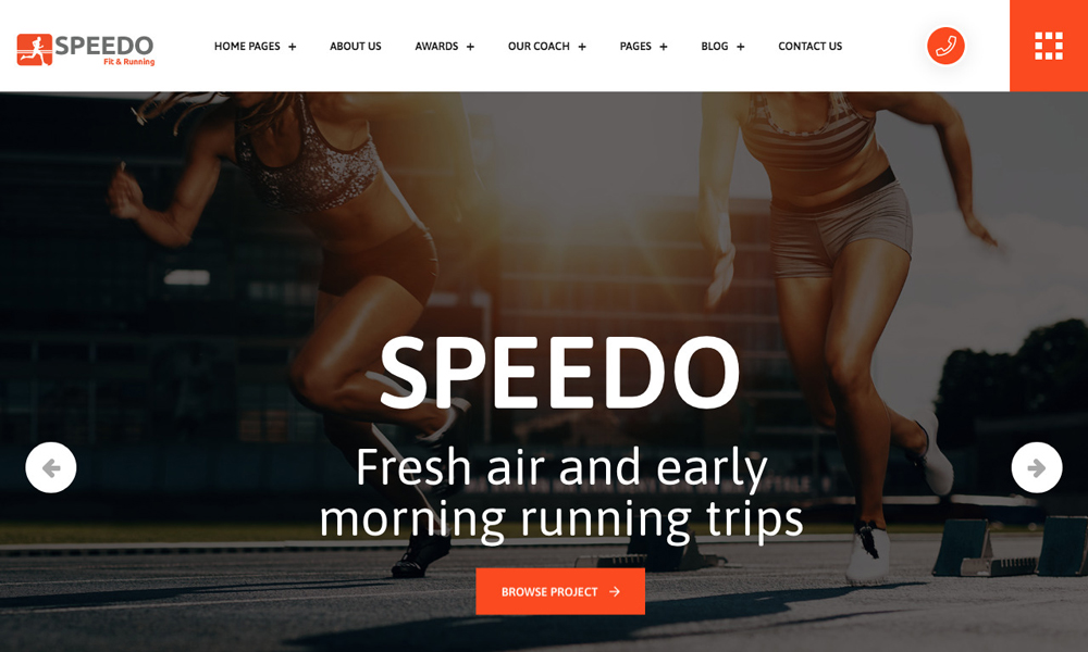 Speedo Racing And Olympics WordPress Theme