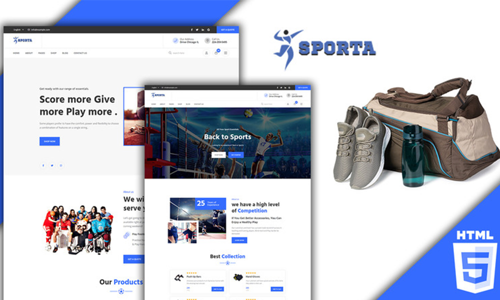 Sporta Sporting Club HTML5 Website Template