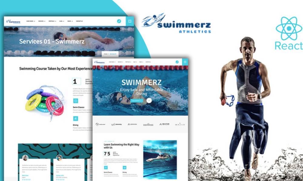 Swimmerz - Swimming Service React Template
