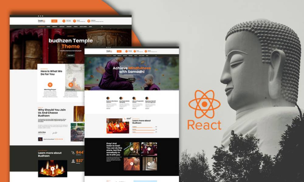 Templezen - Temple React Website template