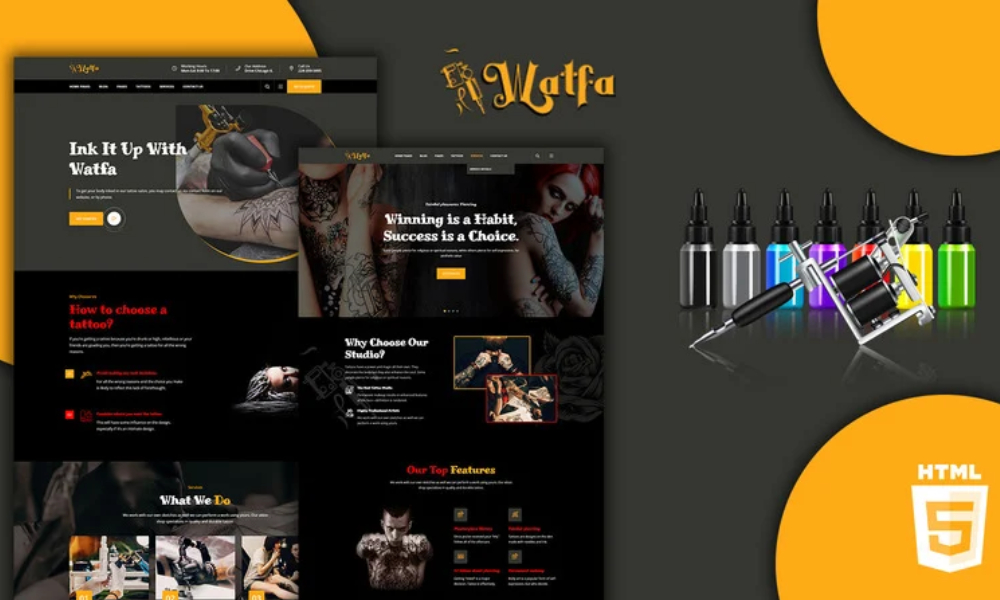 Watfa Tattoo Studio And Barbershop Website Template