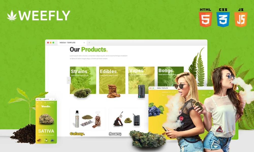 Weefly | Multipurpose Cannabis and Marijuana Shop Website Template