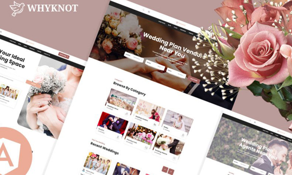 Whyknot Wedding Events And Wedding Planner Angular Template