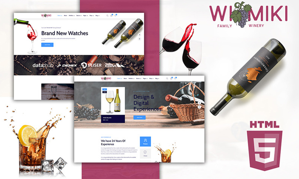 Wimiki E-commerce Wine Store HTML5 Website Template
