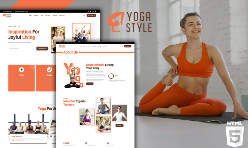 Yogstyle Spa Yoga Fitness HTML Website Template