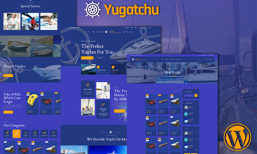 Yugatchu Luxury Yacht Club Service and Marine shop WooCommerce Theme