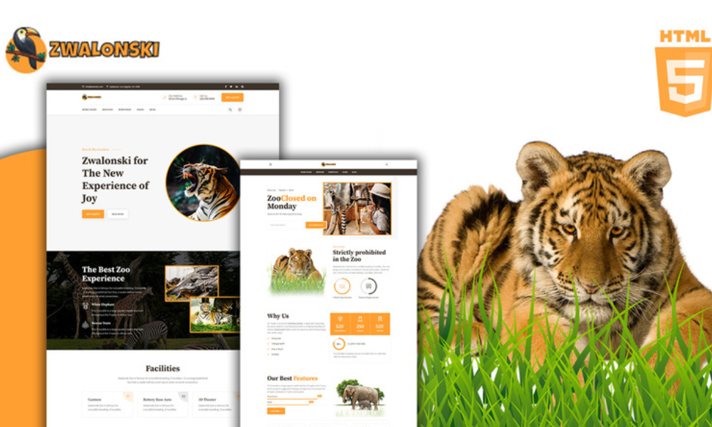Zwalonski Animal Zoo HTML5 Website Template