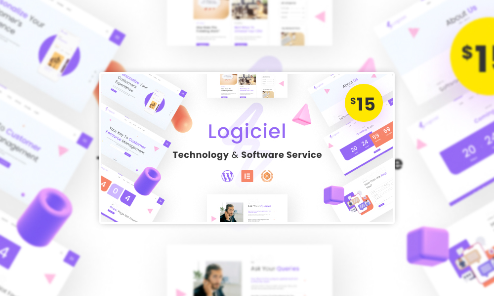 Logiciel | Technology and Software Service WordPress Landing Pages