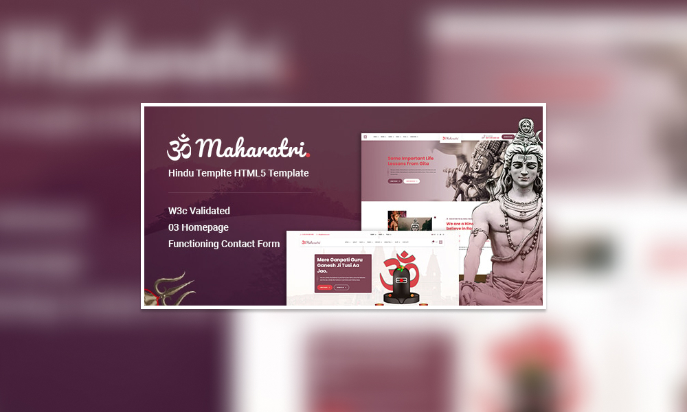 Maharatri - Hindu Temple HTML5 Template