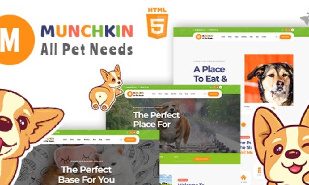 Munchkin Pet Care Services HTML5 Template