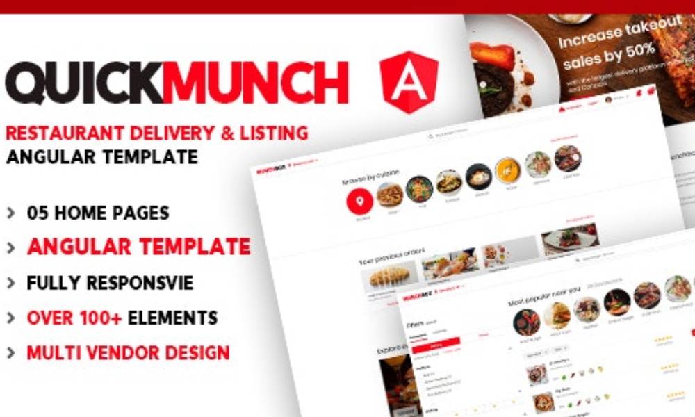 Quickmunch | Restaurant Listing Angular Template