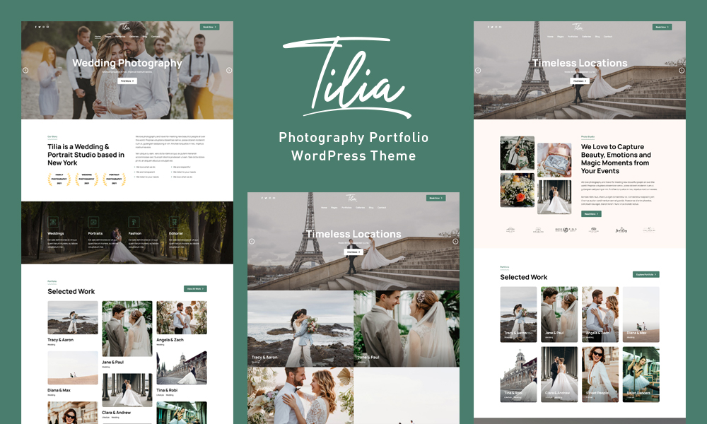 Tilia Photography WordPress Theme
