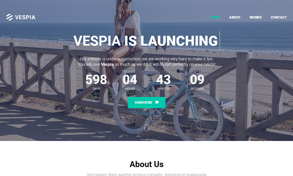 Vespia - Creative Coming Soon WordPress Plugin
