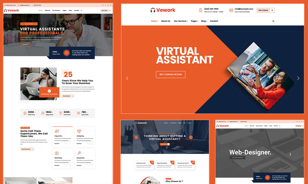 Vework – Virtual Assistant WordPress Theme