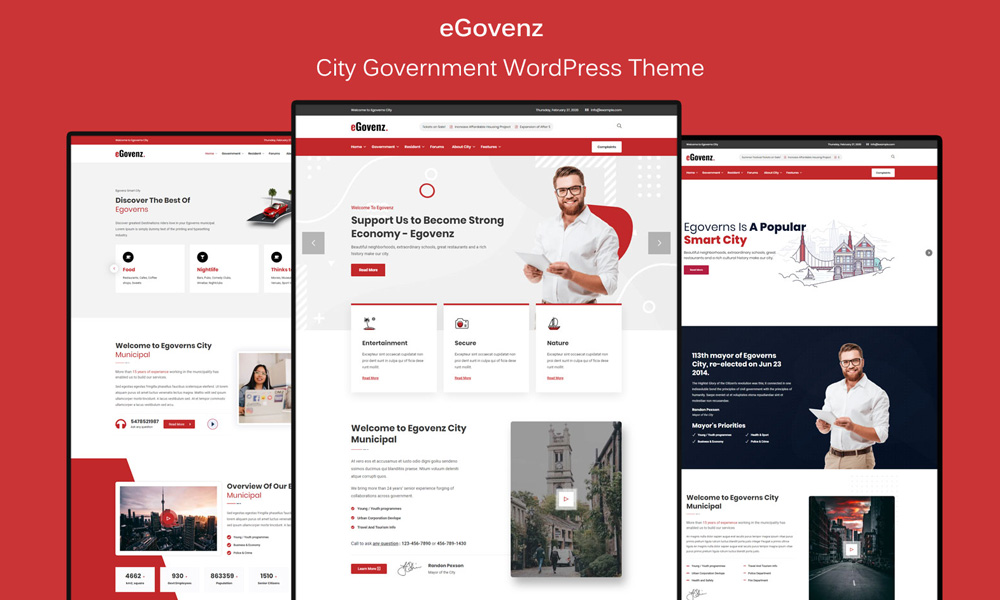 eGovenz - City Government WordPress Theme